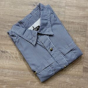 Habit Blue Check Fishing Shirt Short Sleeve Vented UV Protection Size Large